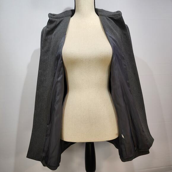 The Limited Stretch Classic Blazer Jacket Overcoat Gray L - Picture 4 of 9